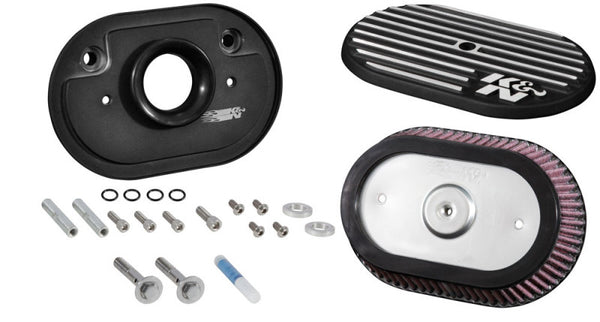 K&N Street Metal Intake System for 12-16 Harley-Davidson Road King 103cl Side Draft Touring - Bull Strap