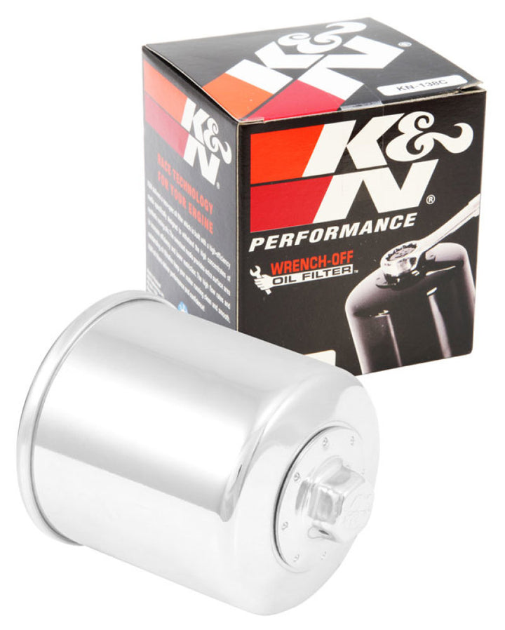 K&N Suzuki / Arctic Cat / Cagiva / Kawasaki / Kymco / Aprilia 2.813in OD x 3.221in H Oil Filter - Bull Strap