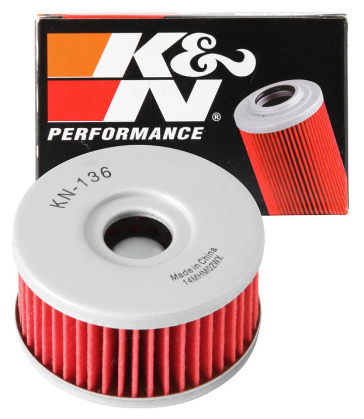 K&N Suzuki / Betamotor 2.375in OD x 1.25in H Oil Filter - Bull Strap