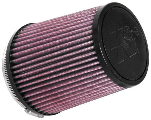 K&N Universal Air Filter 4in Flange / 5-3/8in Base / 4-1/2in Top / 6in Height - Bull Strap