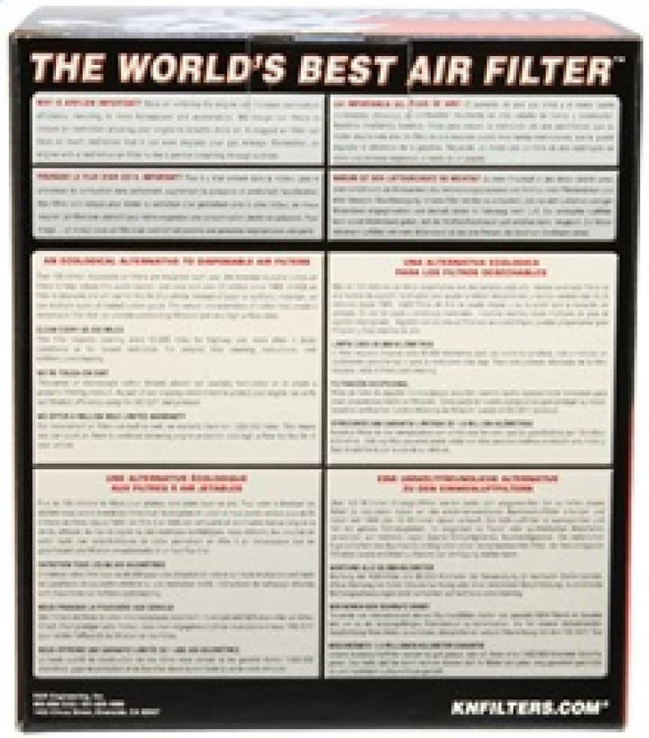 K&N Universal Air Filter 4in Flange / 5-3/8in Base / 4-1/2in Top / 6in Height - Bull Strap