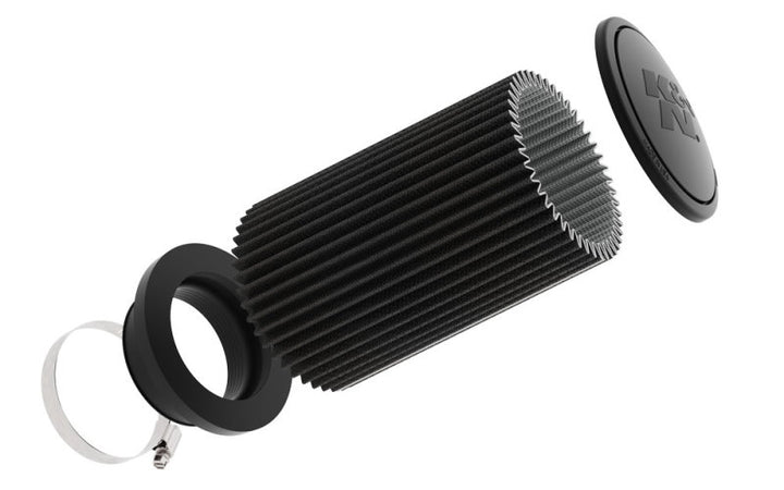 K&N Universal Air Filter (4in. Flange / 6in. Base / 5.25in. Top OD / 9.25in. Height) - Bull Strap