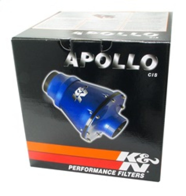 K&N Universal Apollo Black Cold Air Intake - 70mm OD FLG PP - Bull Strap
