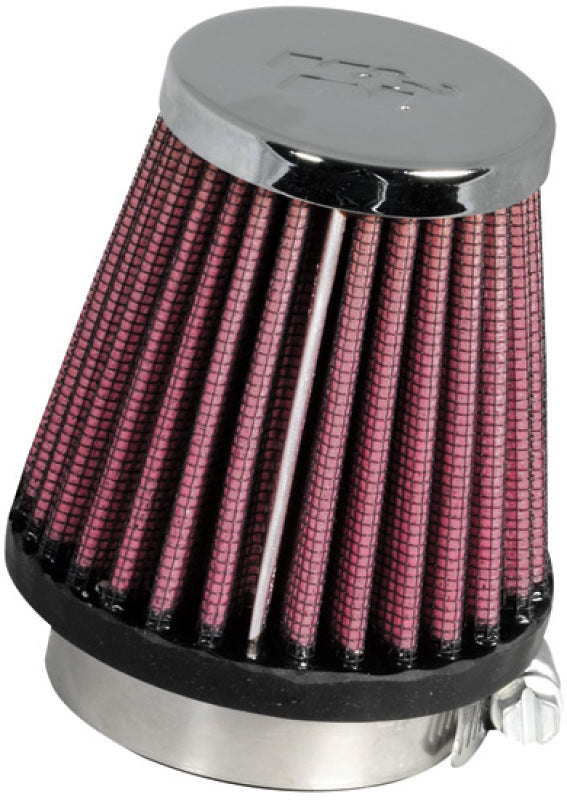 K&N Universal Chrome Filter 1 15/16 inch FLG / 3 inch Base / 2 inch Top / 3 inch Height - Bull Strap