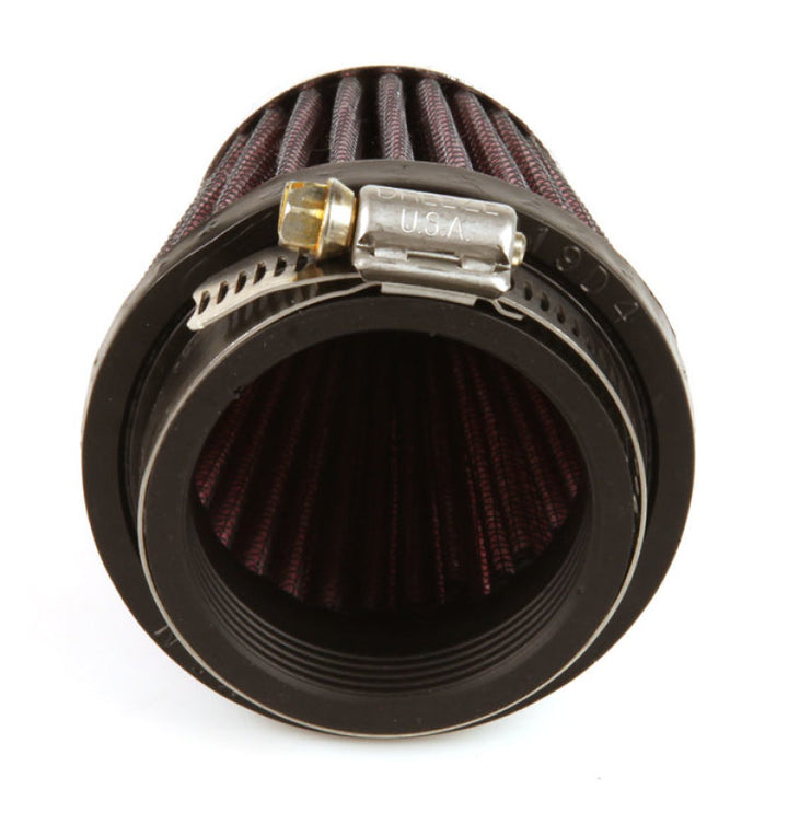 K&N Universal Chrome Filter 1 15/16 inch FLG / 3 inch Base / 2 inch Top / 3 inch Height - Bull Strap