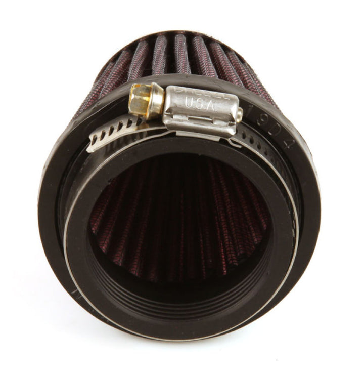 K&N Universal Chrome Filter 1 15/16 inch FLG / 3 inch Base / 2 inch Top / 3 inch Height - Bull Strap