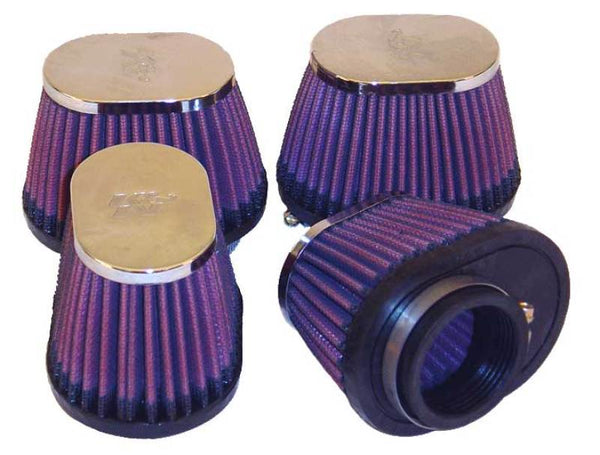 K&N Universal Chrome Filter 1.75in Flange ID / 4in Length x 2.875in Width Base / 2.75in Height - Bull Strap