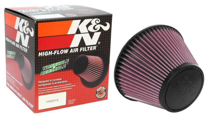 K&N Universal Clamp-On Air Filter 6in FLG / 7-1/2in B / 4-1/2in T / 5in H - Bull Strap