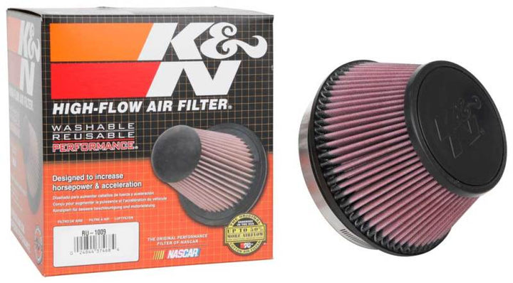 K&N Universal Clamp-On Air Filter 6in FLG / 7-1/2in B / 5-1/8in T / 4in H - Bull Strap