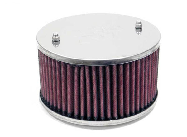 K&N Universal Custom Air Filter - Round 1.625in Flange / 1.625in ID / 2.75in Overall Height - Bull Strap