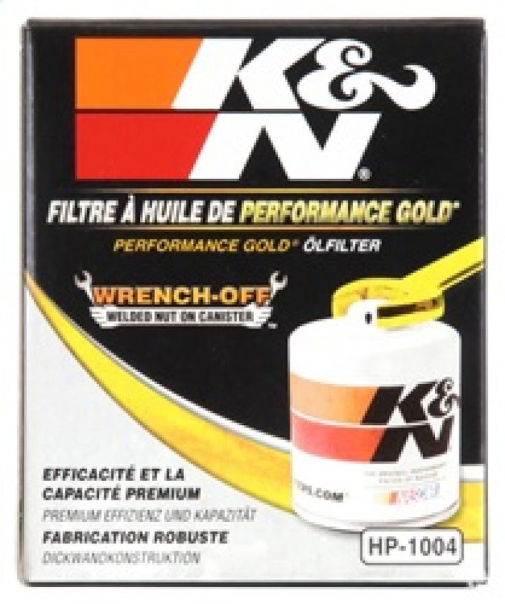 K&N Universal Performance Gold Oil Filter - Bull Strap