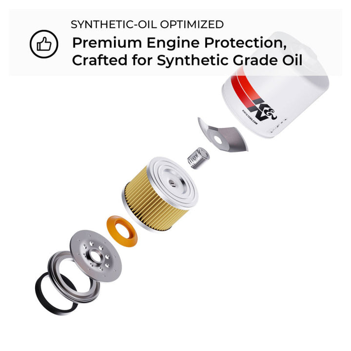 K&N Universal Performance Gold Oil Filter - Bull Strap