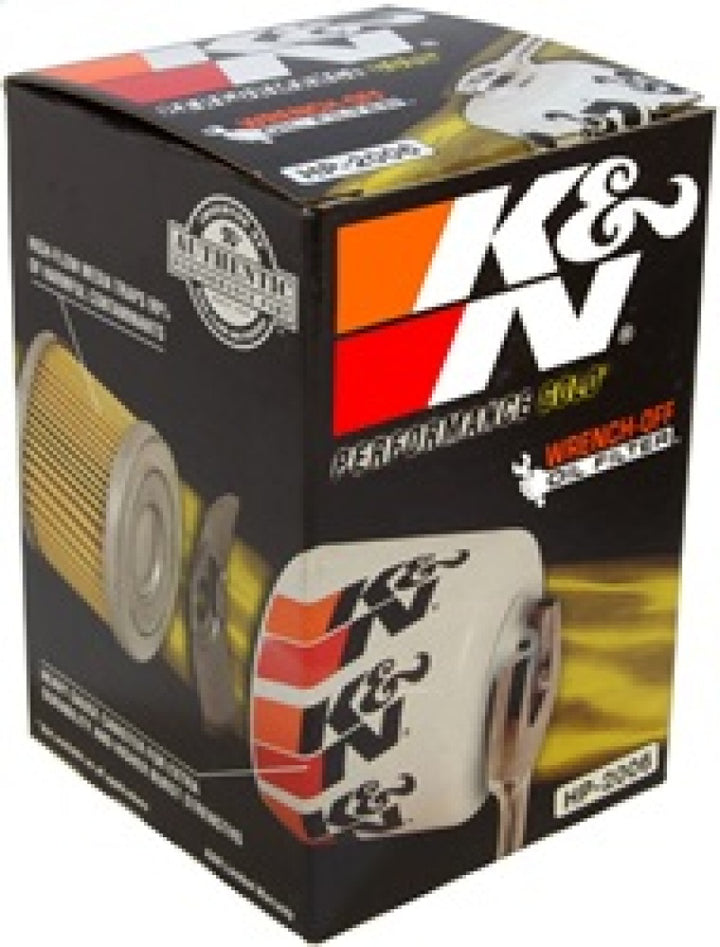 K&N Universal Performance Gold Oil Filter - Bull Strap