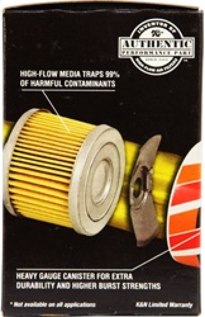 K&N Universal Performance Gold Oil Filter - Bull Strap