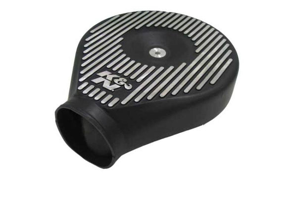 K&N Universal Plenum 11.89in L x 9in Dia x 4.75in H - Black - Bull Strap