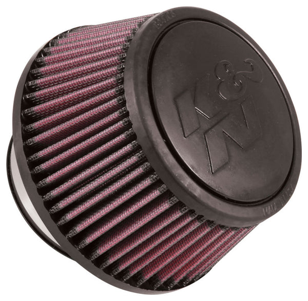 K&N Universal Round Clamp-On Air Filter 3in Flange ID x 6in Base OD x 4.625in Top OD x 3in Height - Bull Strap
