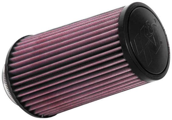 K&N Universal Round Tapered Filter 3 inch FLG / 5 inch Bottom / 4 inch Top / 7 7/8 inch Height - Bull Strap