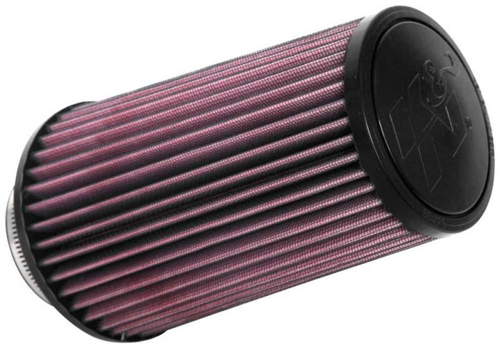 K&N Universal Round Tapered Filter 3 inch FLG / 5 inch Bottom / 4 inch Top / 7 7/8 inch Height - Bull Strap