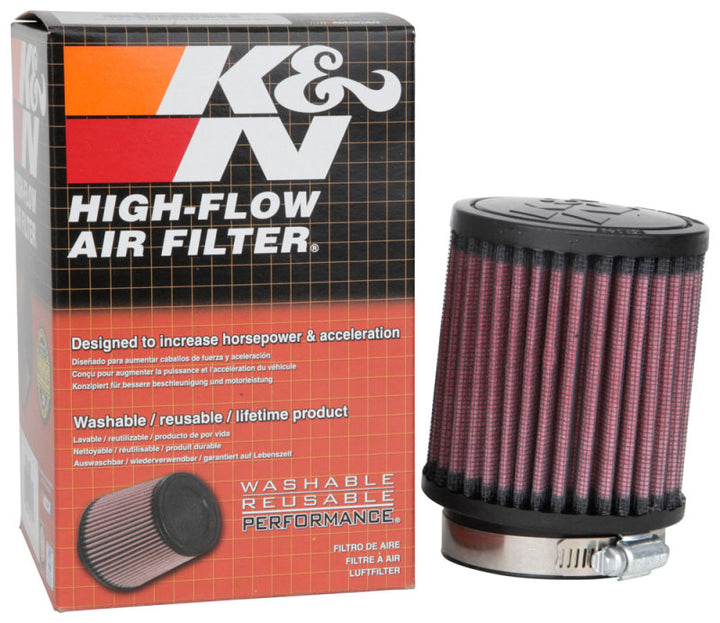 K&N Universal Rubber Filter 2.5 inch 5 Degree FLG 3.5 inch OD 4 inch Height - Bull Strap