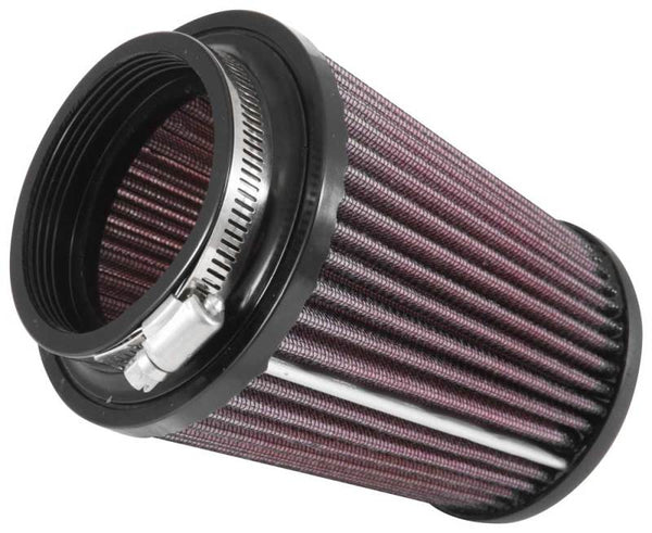 K&N Universal Rubber Filter 3in Flg 4-1/2inch OD B / 2-1/4inch H - Black Top - Bull Strap