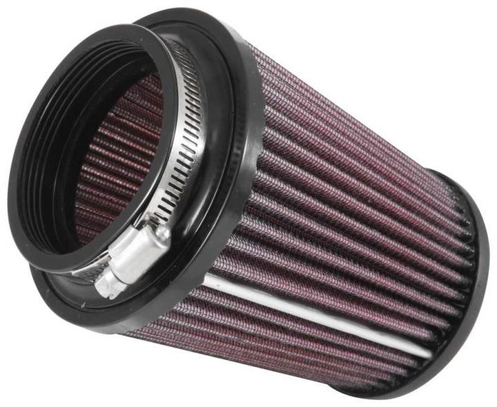 K&N Universal Rubber Filter 3in Flg 4-1/2inch OD B / 2-1/4inch H - Black Top - Bull Strap