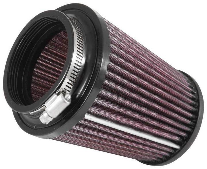 K&N Universal Rubber Filter 3in Flg 4-1/2inch OD B / 2-1/4inch H - Black Top - Bull Strap