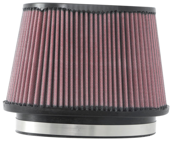 K&N Universal Rubber Filter 6.25in x 4in Oval FLG / 7.375in x 5.5in Base / 6.25in x 4in Top / 5in H - Bull Strap