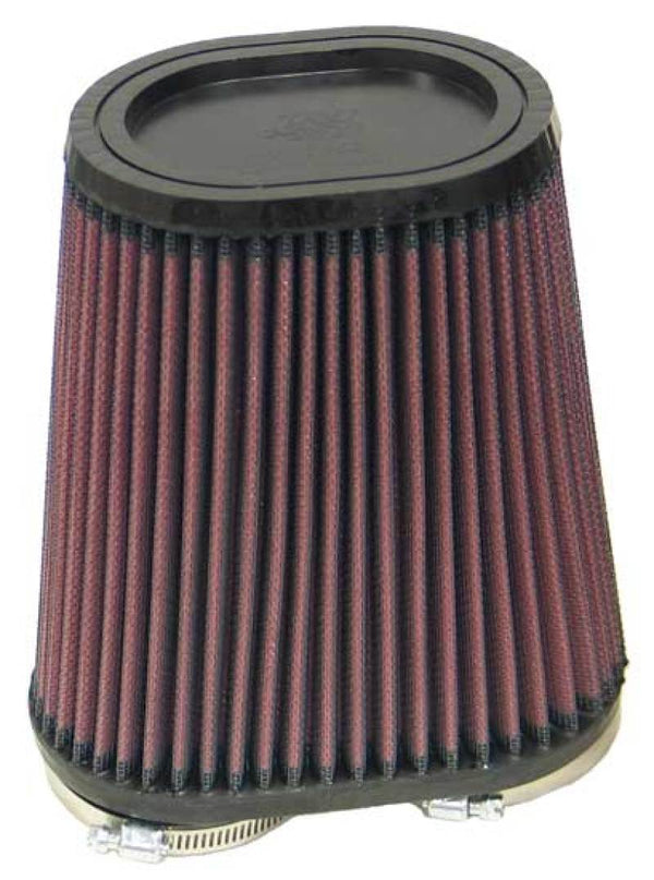 K&N Universal Rubber Filter Dual Flange Oval Tprd 3.75in Base O/S W x 3.438in Top O/S W x 6.75in H - Bull Strap