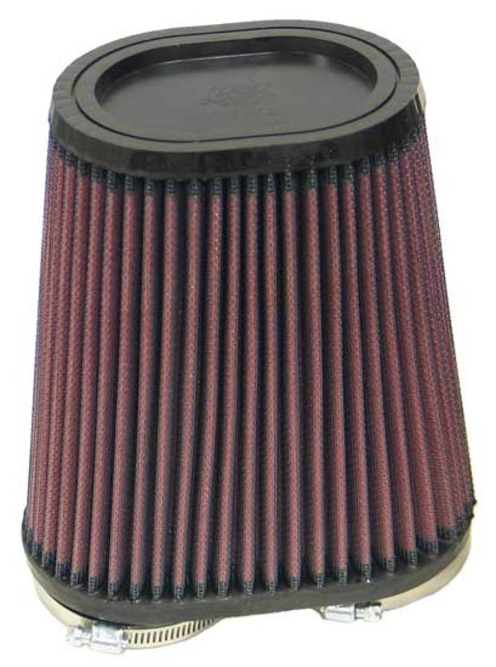 K&N Universal Rubber Filter Dual Flange Oval Tprd 3.75in Base O/S W x 3.438in Top O/S W x 6.75in H - Bull Strap