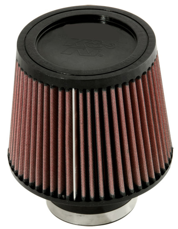 K&N Universal Rubber Filter-Round Tapered 3in Flange ID x 6in Base OD x 6in Top OD x 5in H - Bull Strap