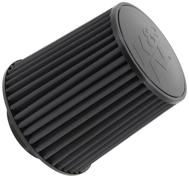 K&N Universal Rubber Filter-Round Tapered 4in Flange ID x 8in Base OD x 6.625in Top OD x 8in H - Bull Strap