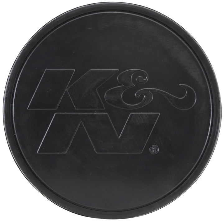K&N Universal Rubber Filter-Round Tapered 4in Flange ID x 8in Base OD x 6.625in Top OD x 8in H - Bull Strap