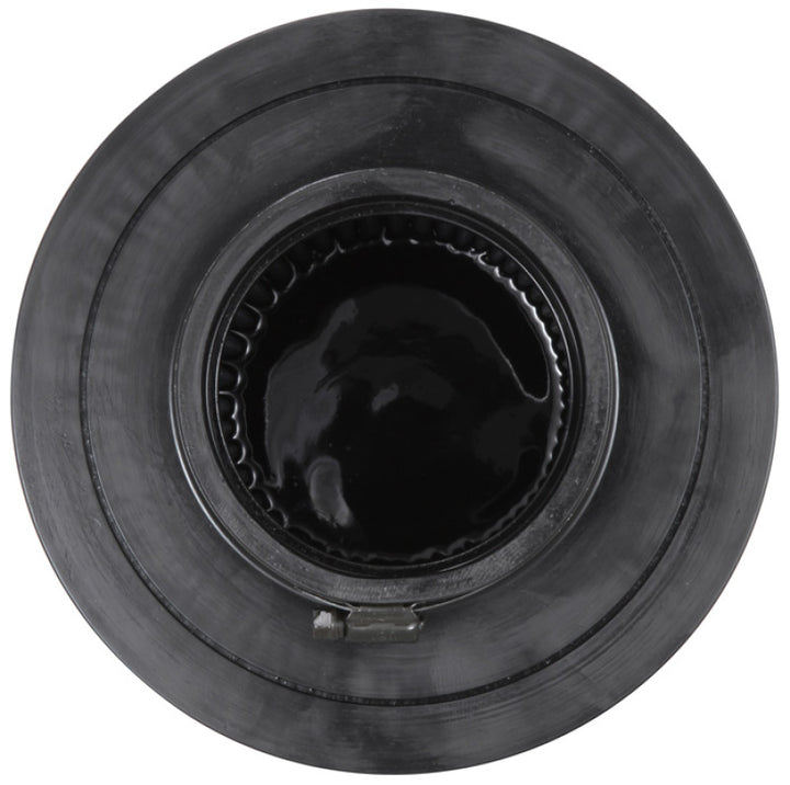 K&N Universal Rubber Filter-Round Tapered 4in Flange ID x 8in Base OD x 6.625in Top OD x 8in H - Bull Strap