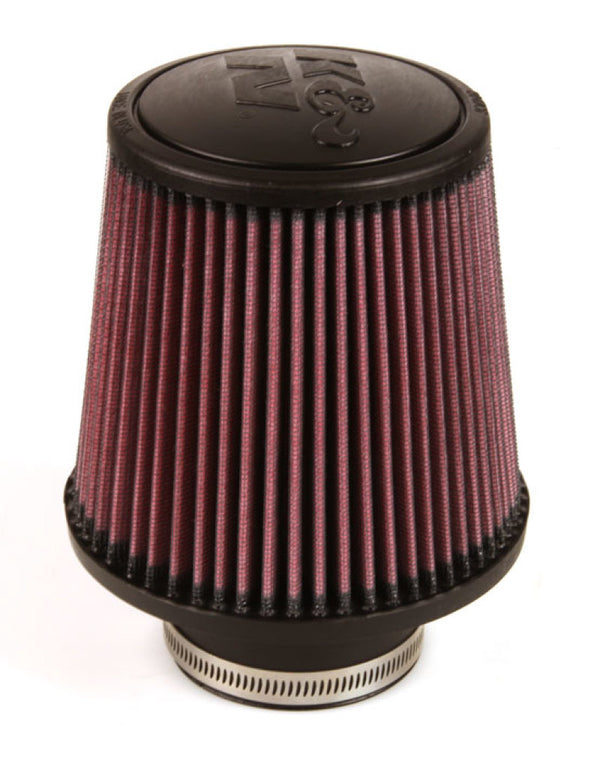 K&N Universal Rubber Filter - Round Tapered 6in Base OD x 3in Flange ID x 6in H - Bull Strap