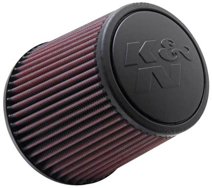 K&N Universal Rubber Filter - Round Tapered 6in Base OD x 3in Flange ID x 6in H - Bull Strap