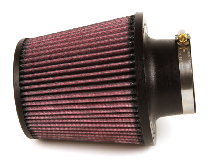 K&N Universal Rubber Filter - Round Tapered 6in Base OD x 3in Flange ID x 6in H - Bull Strap