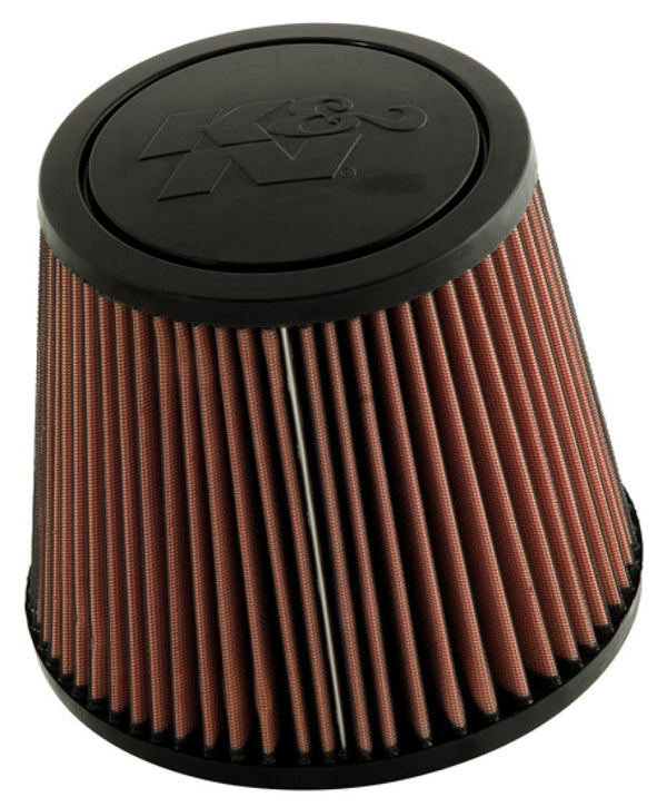 K&N Universal Rubber Filter-Round Tprd 4.875in Flange ID x 9in Base OD x 6.625in Top OD x 7.938in H - Bull Strap