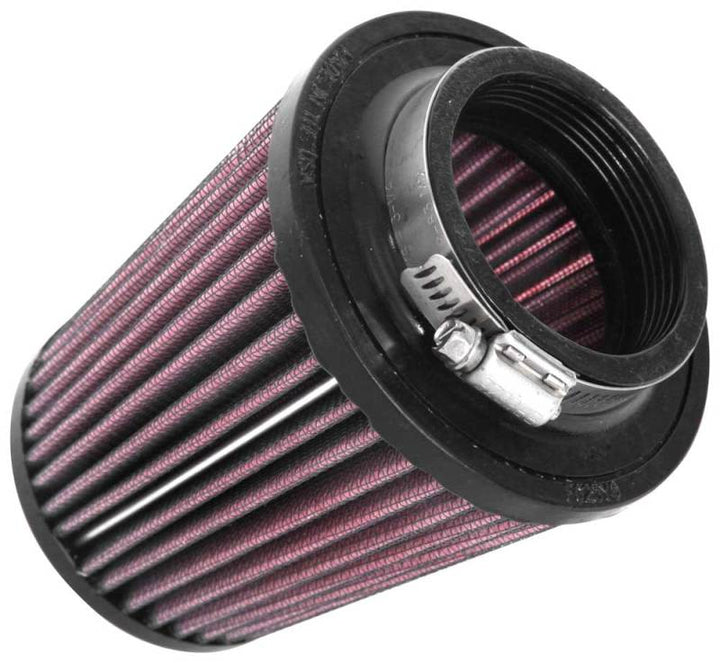 K&N Universal Tapered Filter 2.5in Flange ID x 4.5in Base OD x 3.5in Top OD x 5in Height - Bull Strap