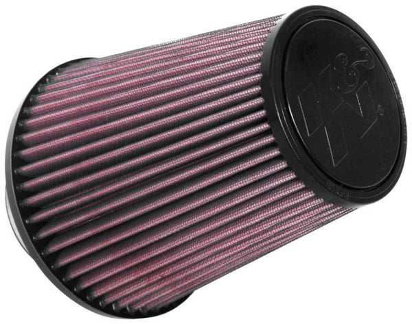 K&N Universal Tapered Filter 3in Flange ID x 6in Base OD x 4in Top OD x 6.75in Height - Bull Strap