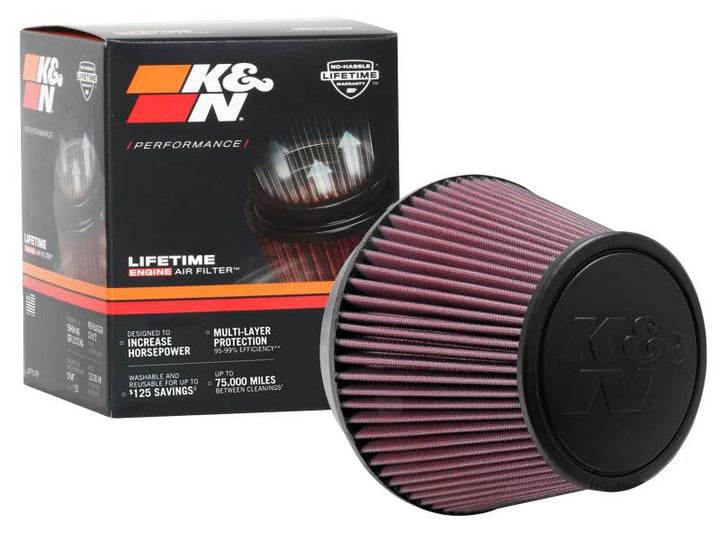 K&N Universal Tapered Filter 6in Flange ID x 7.5in Base OD x 5in Top OD x 5in Height - Bull Strap