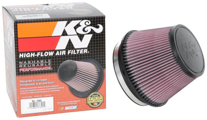 K&N Universal Tapered Filter 6in Flange ID x 7.5in Base OD x 5in Top OD x 5in Height - Bull Strap
