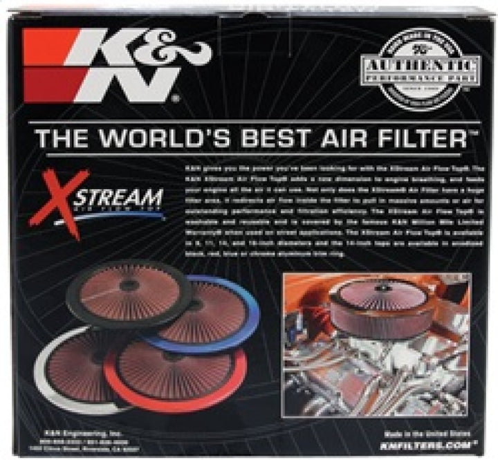 K&N X-Stream Top Filter Only 11in - Black - Bull Strap