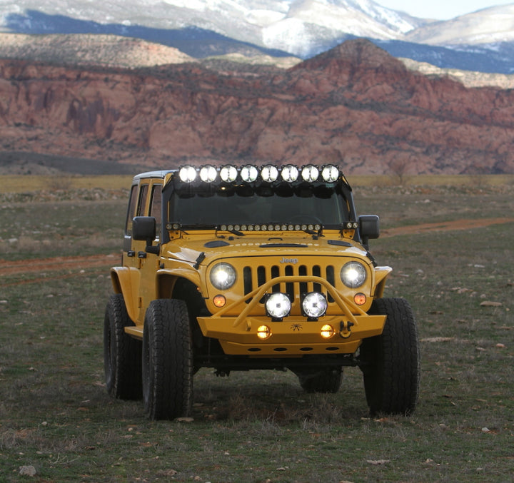 KC HiLiTES 07-18 Jeep JK 7in. Gravity LED Pro DOT Approved Replacement Headlight (Single) - Bull Strap
