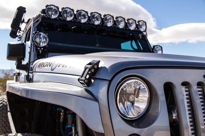 KC HiLiTES 07-18 Jeep JK (Not for Rubicon/Sahara) 7in. Gravity LED DOT Headlight (Pair Pack System) - Bull Strap