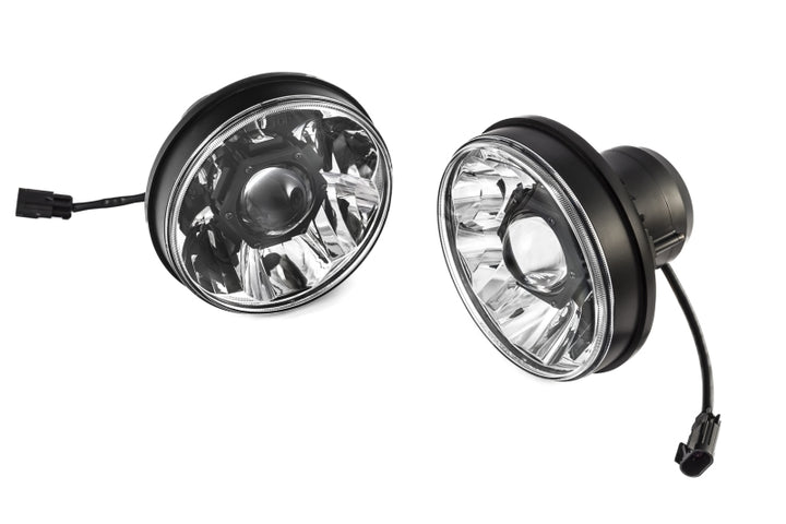 KC HiLiTES 07-18 Jeep JK (Not for Rubicon/Sahara) 7in. Gravity LED Pro DOT Headlight (Pair Pack Sys) - Bull Strap