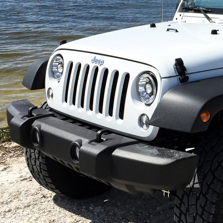 KC HiLiTES 07-18 Jeep JK (Not for Rubicon/Sahara) 7in. Gravity LED Pro DOT Headlight (Pair Pack Sys) - Bull Strap