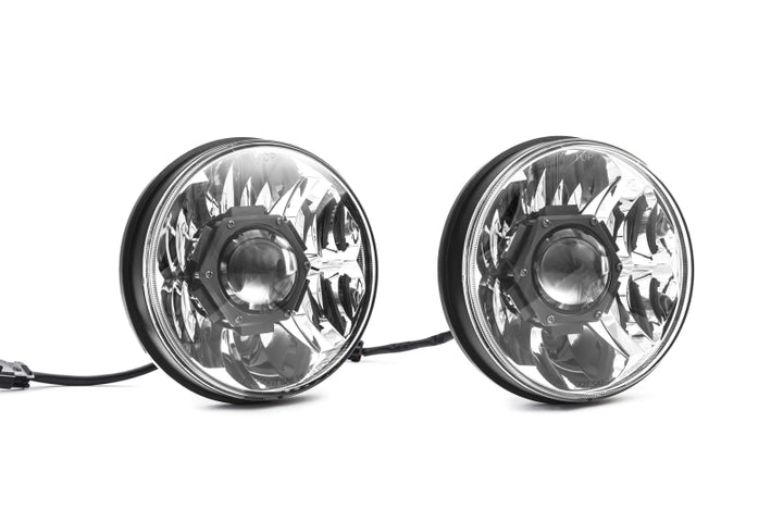 KC HiLiTES 07-18 Jeep JK (Not for Rubicon/Sahara) 7in. Gravity LED Pro DOT Headlight (Pair Pack Sys) - Bull Strap