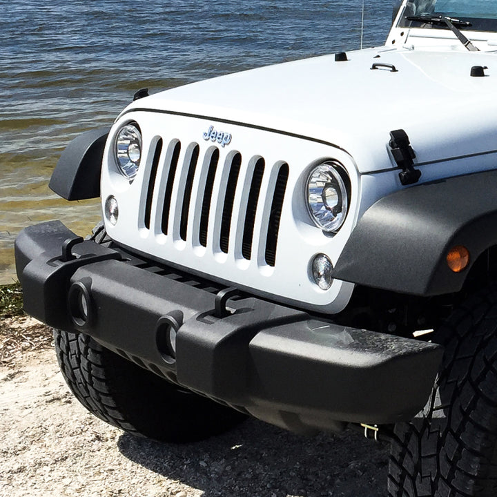 KC HiLiTES 07-18 Jeep JK (Not for Rubicon/Sahara) 7in. Gravity LED Pro DOT Headlight (Pair Pack Sys) - Bull Strap