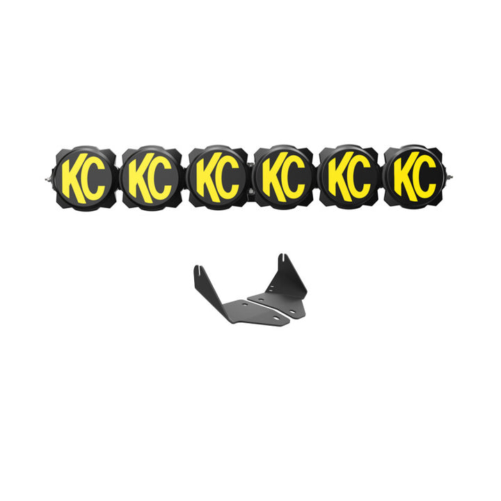 KC HiLiTES 2020+ Polaris RZR Turbo R/Pro XP 39in. Pro6 Gravity LED 6-Light 120w Combo Beam - Bull Strap