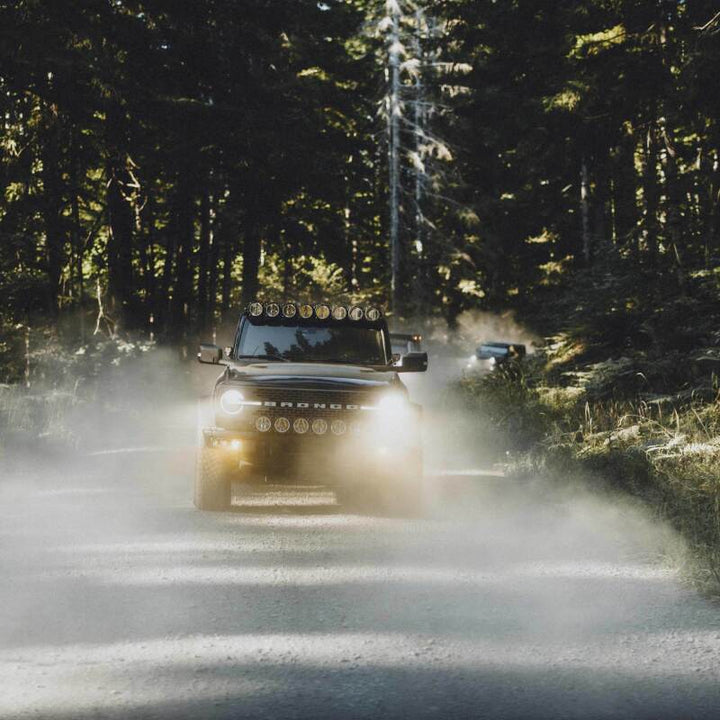 KC HiLiTES 2021+ Ford Bronco FLEX ERA 3 Dual Mode SAE Fog Light Pocket Kit - Bull Strap